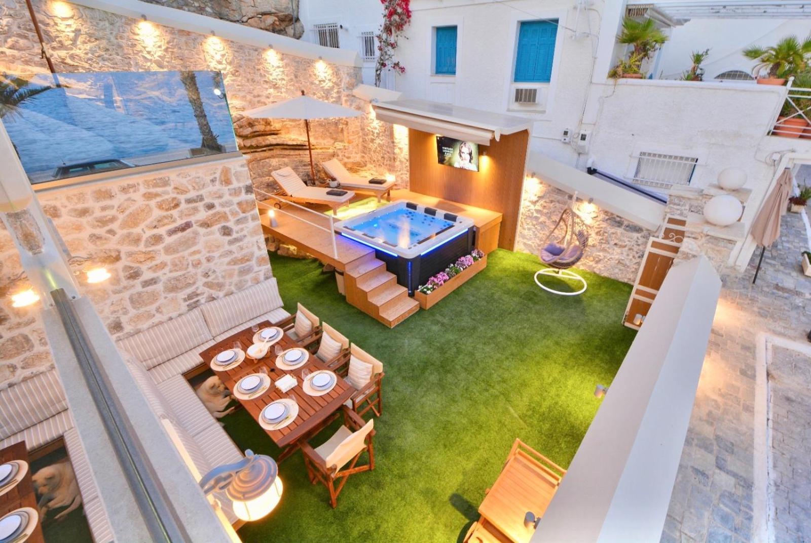 Sea-Front Jacuzzi&Garden Luxury Rock Villa Ermioni Esterno foto